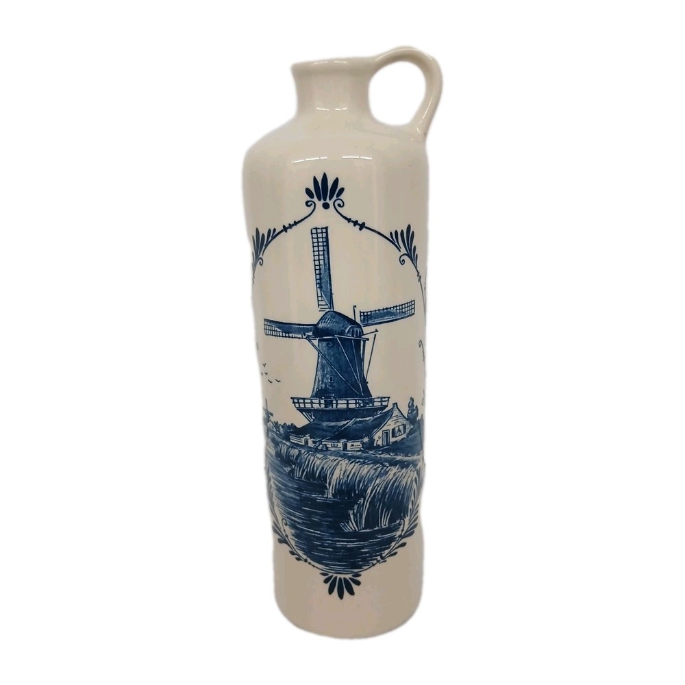 1979 Vintage BOLS Delft Made In Holland Blue Decanter Jug 11"‎ No Top  #103B5